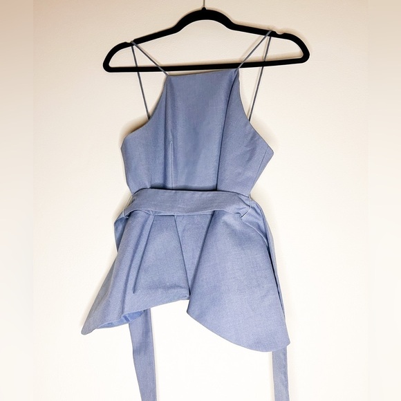 C/MEO Collective Peplum Top Light Blue Small - Picture 3 of 3